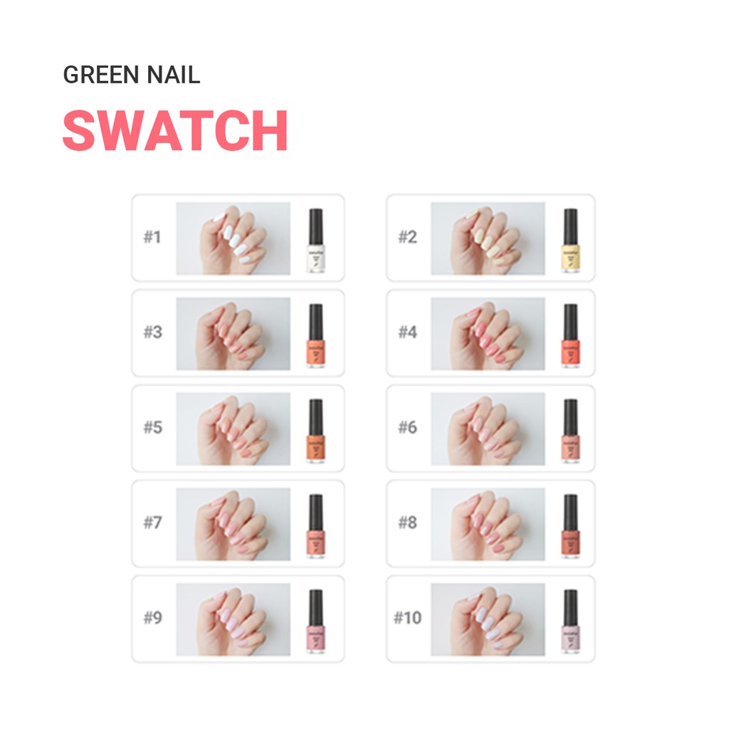 Sơn móng tay thiên nhiên innisfree Green Nail 6ml