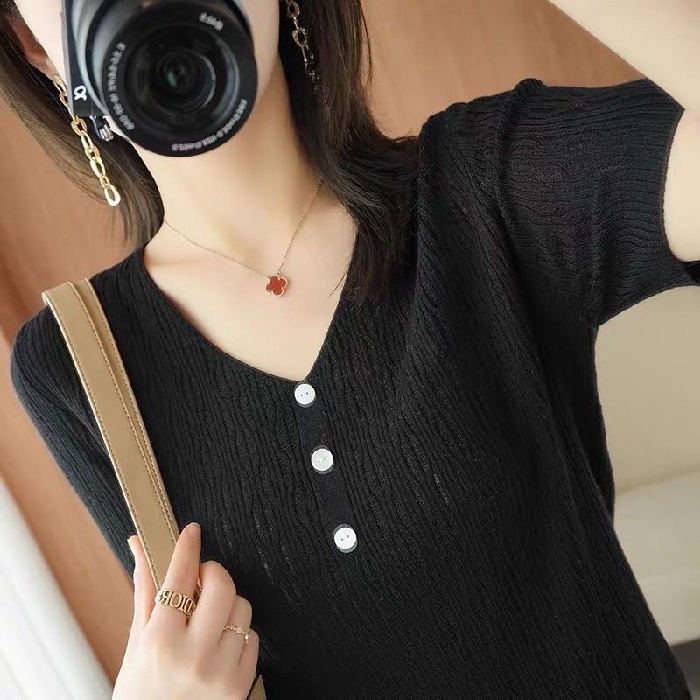 Áo Thun Lụa Lạnh Tay Ngắn Dáng Rộng Plus Size Thời Trang Dành Cho Nữ