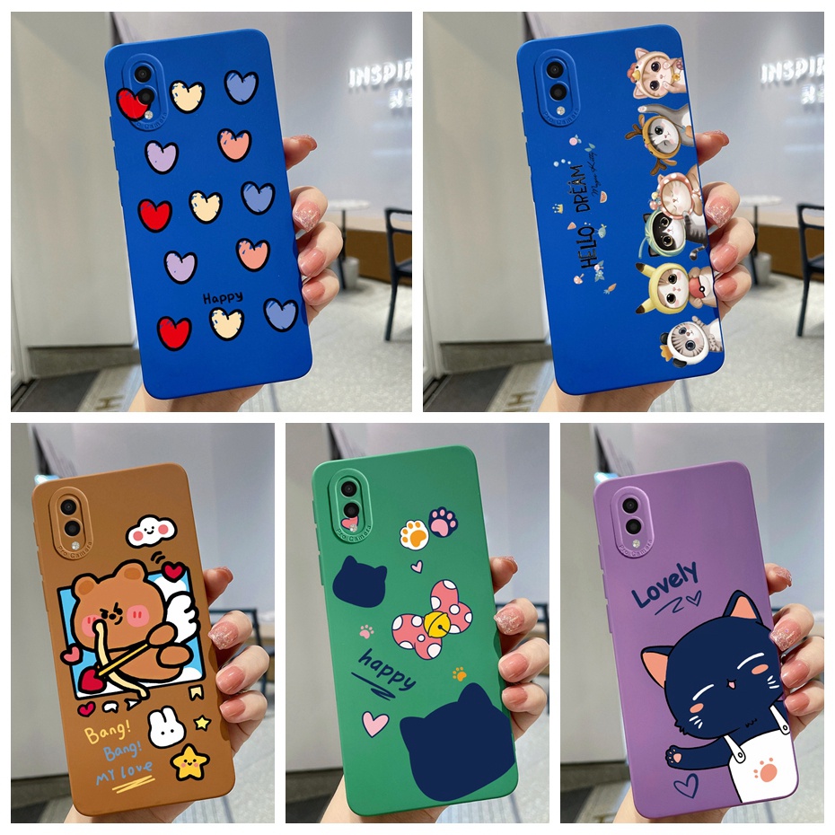 Ốp Điện Thoại Silicon Mềm Chống Sốc Họa Tiết Hoạt Hình Cho Samsung Galaxy A01 A02 M02