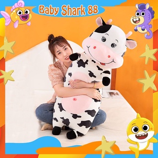 Gấu Bông Bò Sữa Siêu To Khổng Lồ, Chất Liệu Bông Cao Cấp, Mềm Mịn, Size 95Cm-1M45