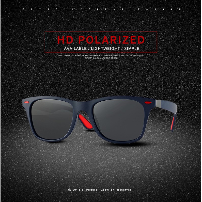 Kính mắt thời trang nam polarized hàng nhập khẩu chính hãng Âu Mỹ GLASS04