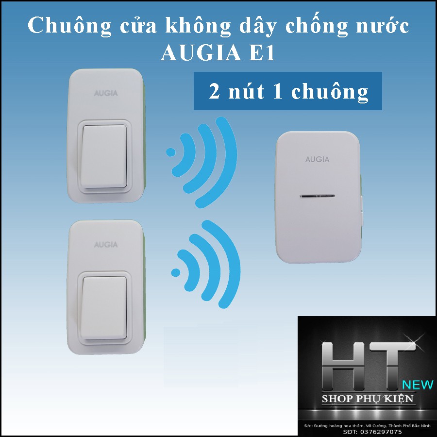 Chuông cửa không dây chống nước không dùng pin AUGIA E1