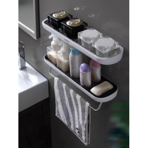 [Kho sỉ]  Kệ nhà tắm, kệ để đồ Ecoco cao cấp không cần khoan tường 1923