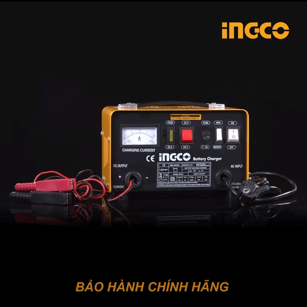 Máy sạc bình ắc quy 12v 24v Ingco ING-CB1601