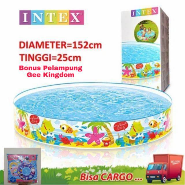 INTEX Hồ Bơi Cỡ Lớn 152x25 Không Bơm Hơi Cho Bé