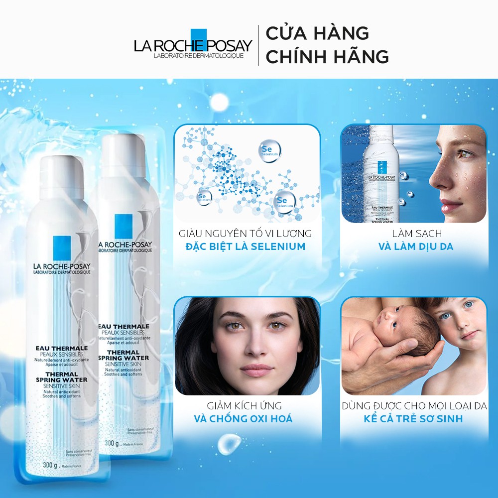 La Roche-Posay Nước xịt khoáng làm sạch và làm dịu cho da nhạy cảm Thermal Spring Water 150ml