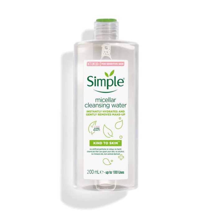Nước tẩy trang Simple Micellar Cleansing Water Kind to Skin 200ml