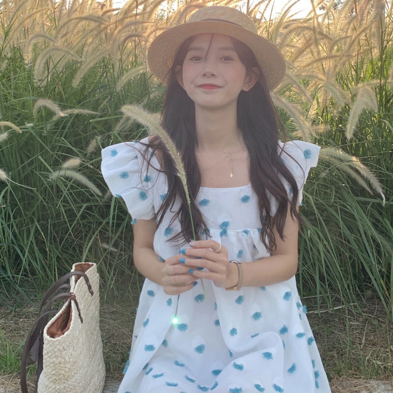 Jiashucheng Đầm Hoa Mỏng Phong Cách Nhật Bản Thiết Kế Mới 2023 Cho Nữ