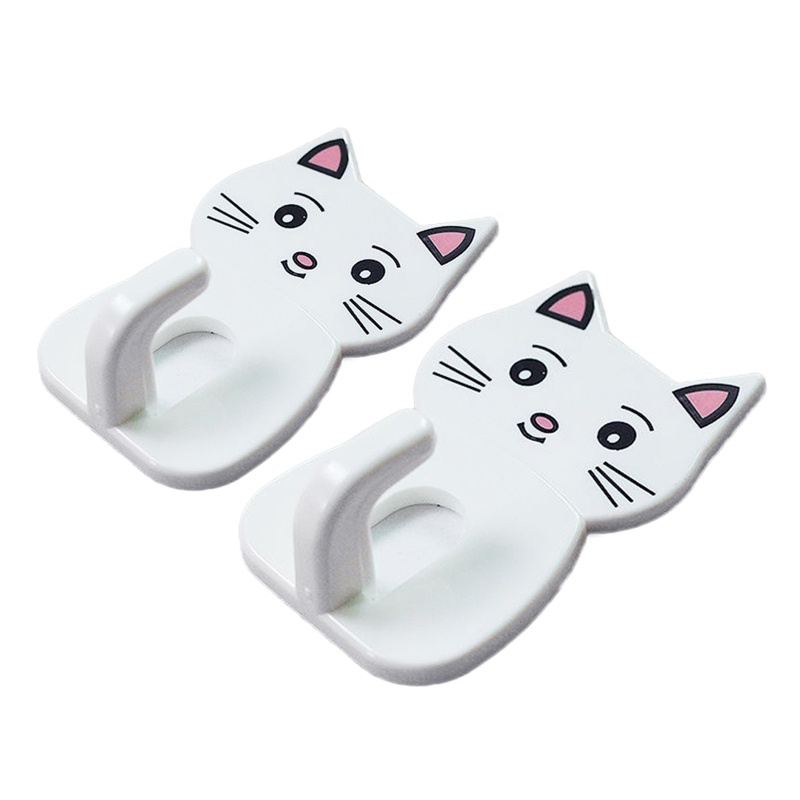 Móc Treo Đồ Dán Tường Tự Dính Hình Mèo Dễ Thương