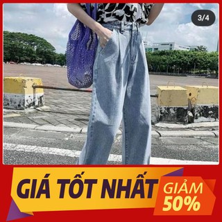 Quần bò nữ 1HITSHOPUNISEX QUẦN JEAN ỐNG RỘNG NỮ CAO CẤP DÀI RỘNG LƯNG SIÊU CAO CỰC HOT-NLDB12309