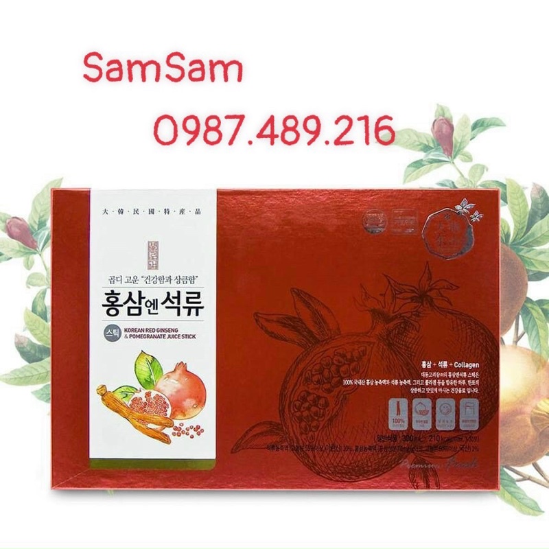 [ CHÍNH HÃNG ] HỒNG SÂM LỰU COLLAGEN, trumsihanghanquoc