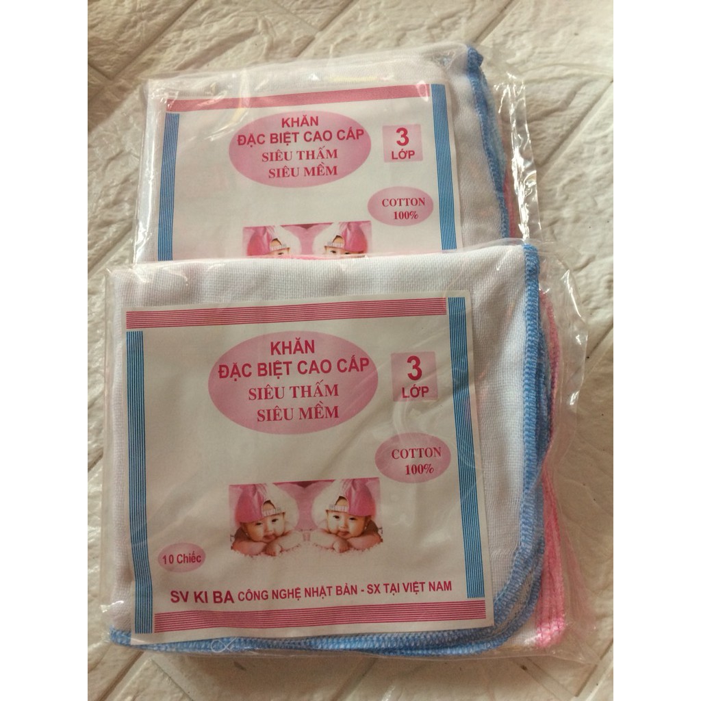 10 Chiếc Khăn Sữa 3 Lớp Xuất Nhật