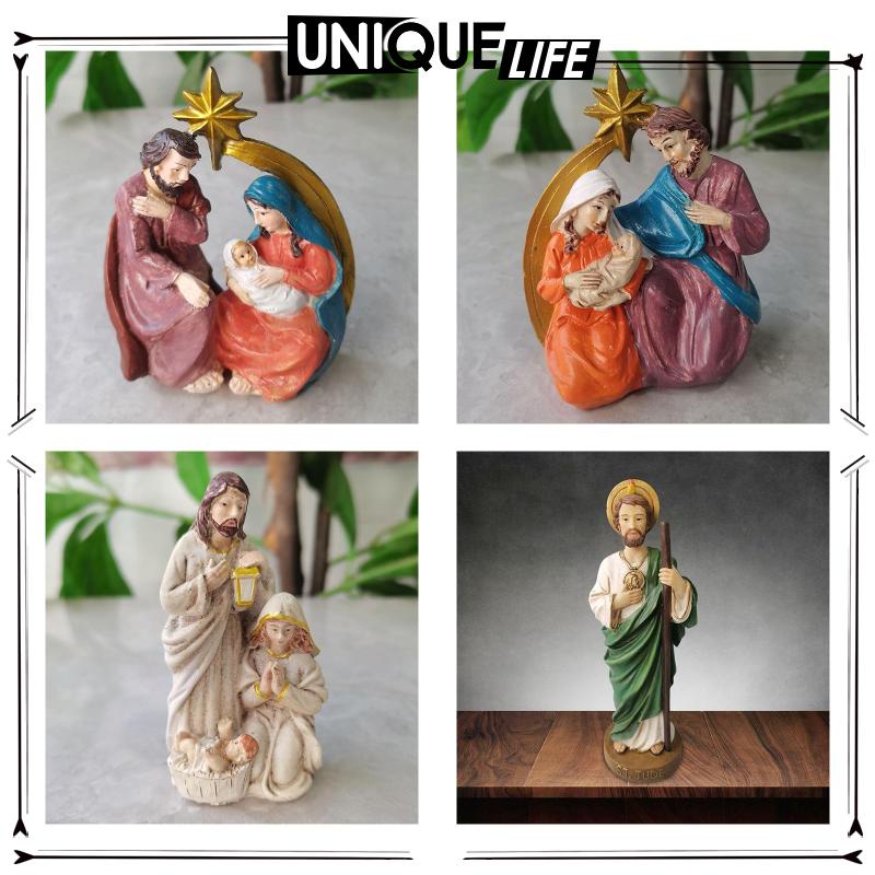 Đồ trang trí Chúa Jesus Bằng Nhựa Resin Trang Trí Xe Hơi / Bàn Làm Việc 4 Cái