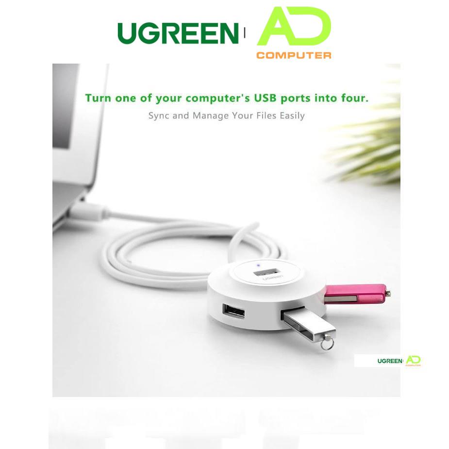 Hub USB 2.0 4 cổng tốc độ cao chính hãng UGREEN CR106 - Hàng phân phối chính hãng - Bảo hành 18 tháng