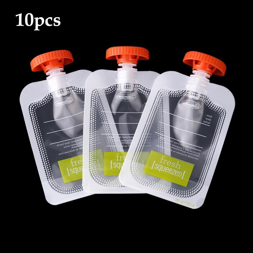 NIUYOU Set 10 Túi Đựng Thực Phẩm Tươi Có Thể Tái Sử Dụng Đứng