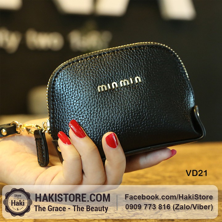 🍀 Ví mini 1 ngăn đính logo siêu xinh siêu cá tính kèm dây đeo tay - VX21 | BigBuy360 - bigbuy360.vn