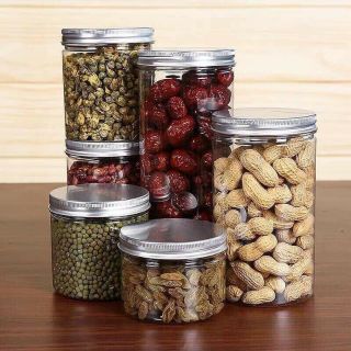 Hủ nhựa nắp nhôm 1000ml ( đáy 90mm × 160mm)