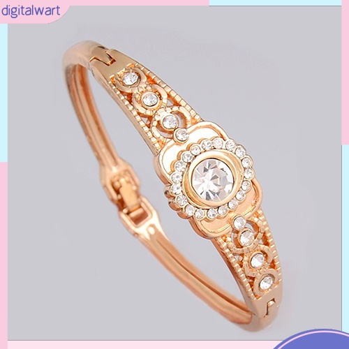 Vòng Tay Thiết Kế Mạ Vàng Đính Đá Thời Trang Dành Cho Nữ