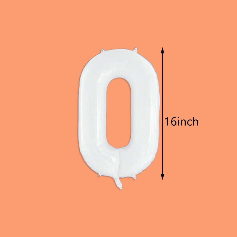 Bong Bóng Hình Số 0-9 16 Inch Dùng Trang Trí Tiệc Cưới, Sinh Nhật