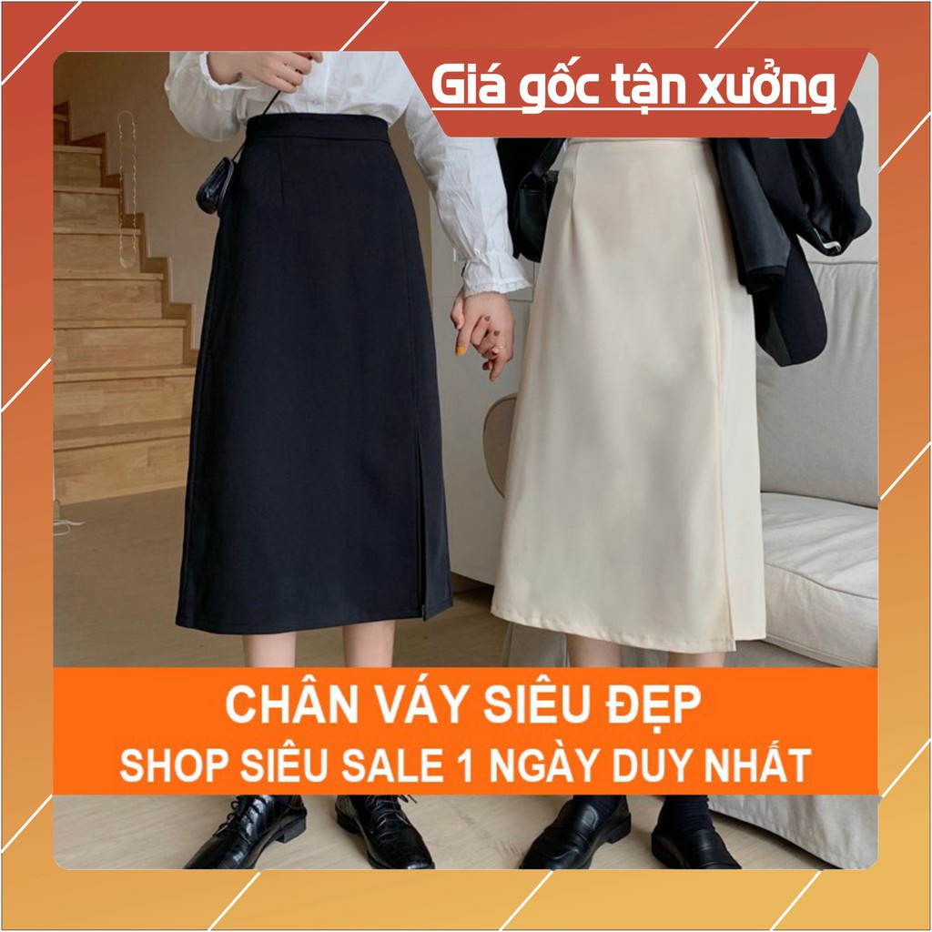 [Bán Giá Gốc] chân váy dài công sở ulzzang phong cách Hàn Quốc, chân váy chữ a dài xẻ tà