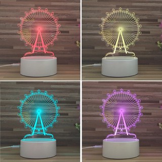 Đèn ngủ led 3d hình vòng xoay mặt trời, đèn trang trí, quà tặng sinh nhật