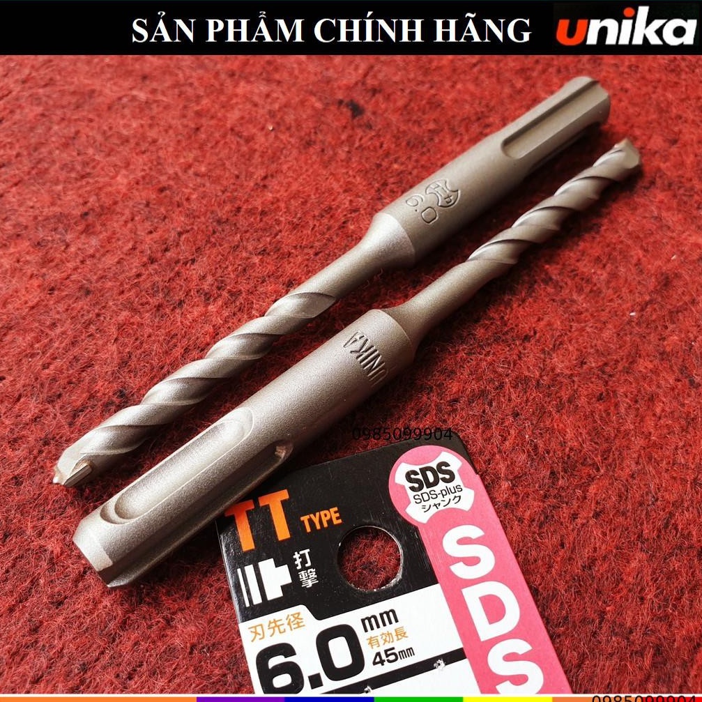 Mũi khoan bê tông hợp kim SDS Plus 3.2 - 6.0mm Unika mã TT hợp kim TCT - khoan bê tông , đá, tường gạch