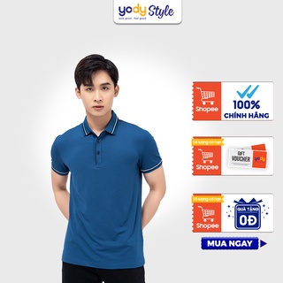 Áo polo nam coolmax phối bo YODY kiểu dáng trẻ trung thoáng mát - APM3681