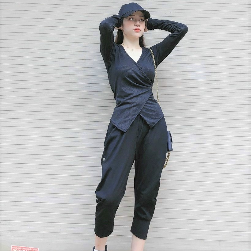 Áo body thiết kế Shynstores cổ tim vạt chéo cao cấp