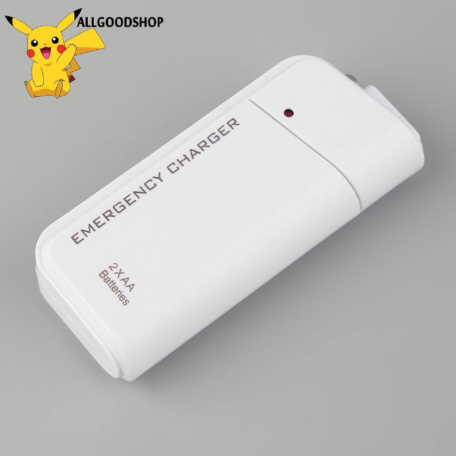 111all} Universal USB Emergency Portable 2 AA Battery Power Charger for Mobile Phones