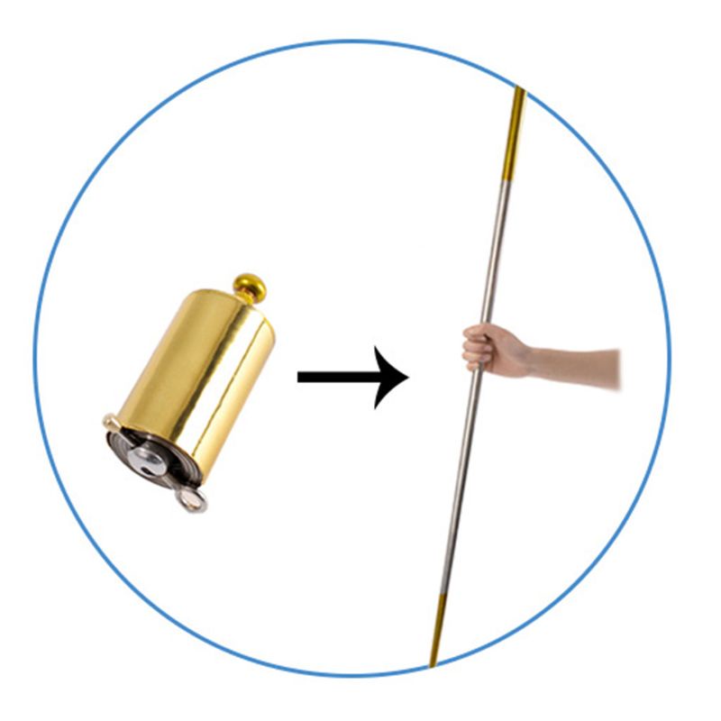 Gậy ảo thuật kim loại thu gọn mở rộng được 1.5m màu vàng