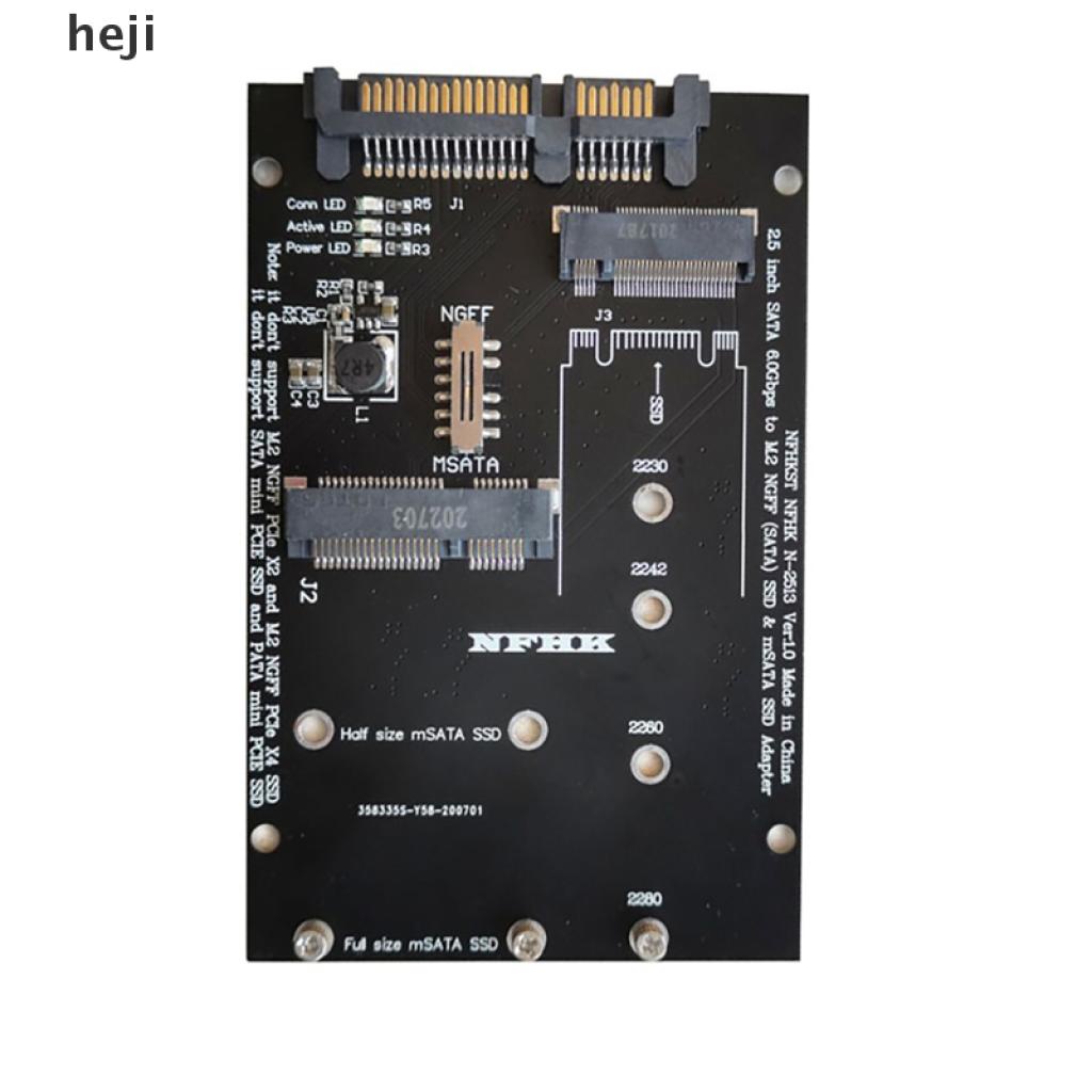 Thẻ Chuyển Đổi Heji M.2 Ngff Msata Ssd Sang 2.5 "Sata 3.0 2 Trong 1 Cho Pc Laptop | BigBuy360 - bigbuy360.vn