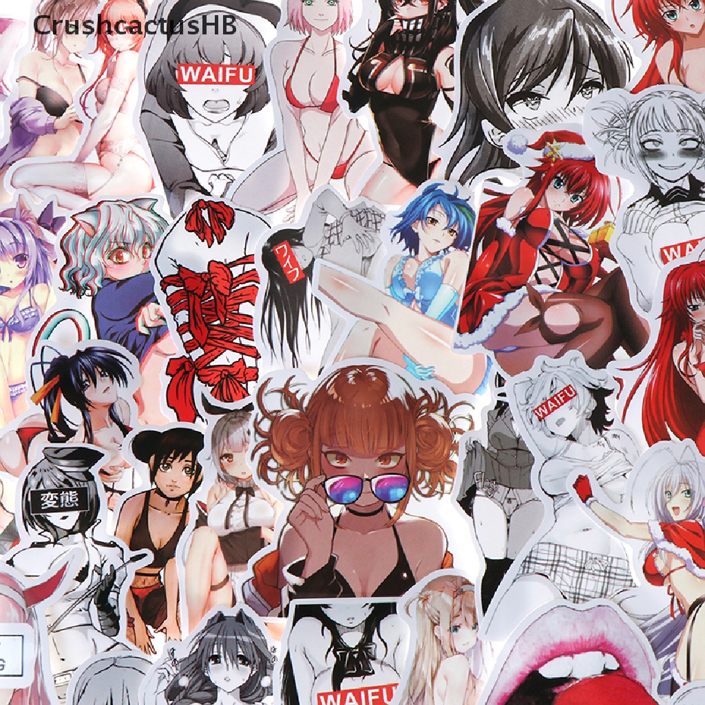 [CrushcactusHB] 100Pcs Sexy Girls Anime Stickers DIY Scrapbook Suitcase Laptop Guitar Stickers Hot Sell