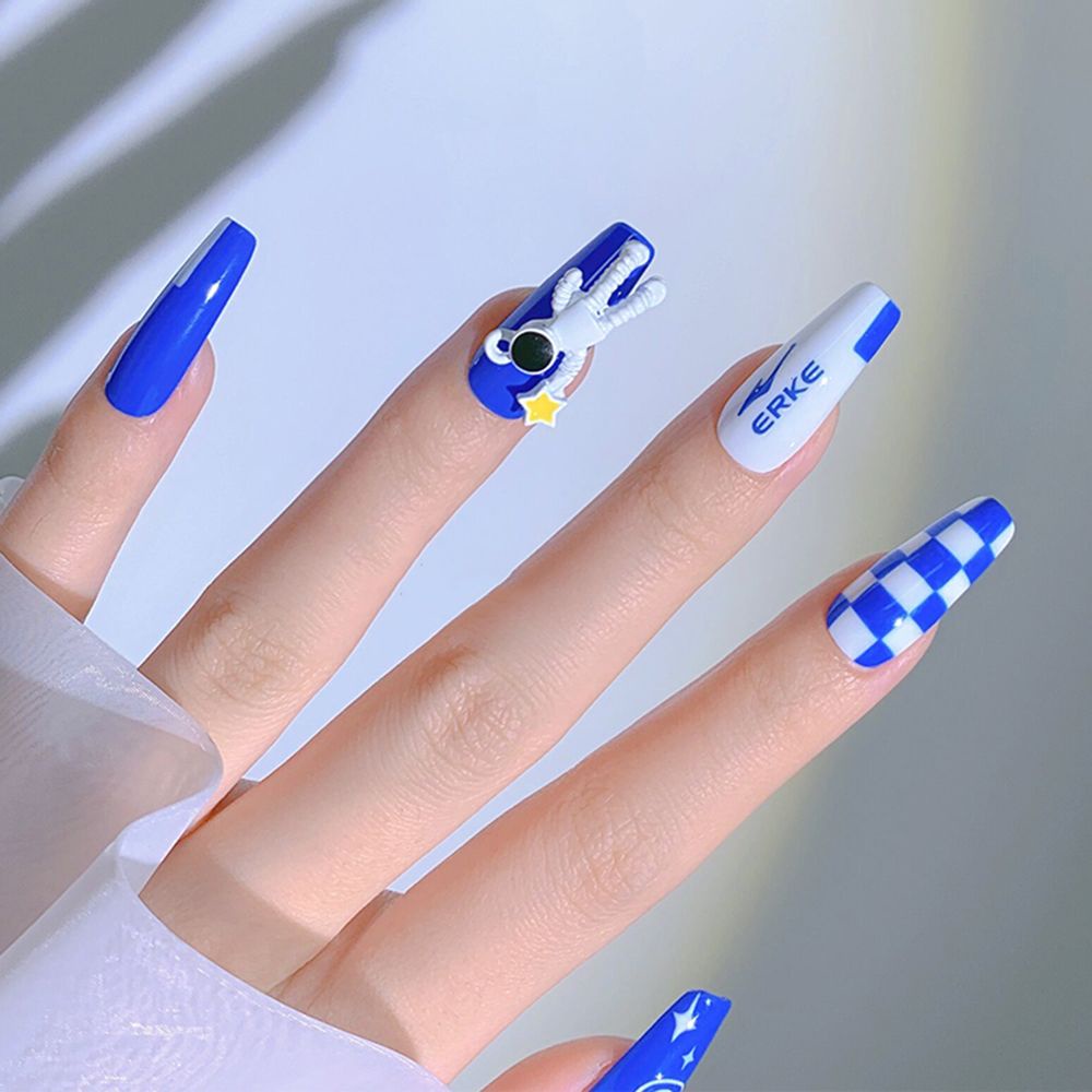 Phụ Kiện Trang Trí Móng Tay Nghệ Thuật Hình Phi Hành Gia Hoạt Hình 3D Sáng Tạo Diy
