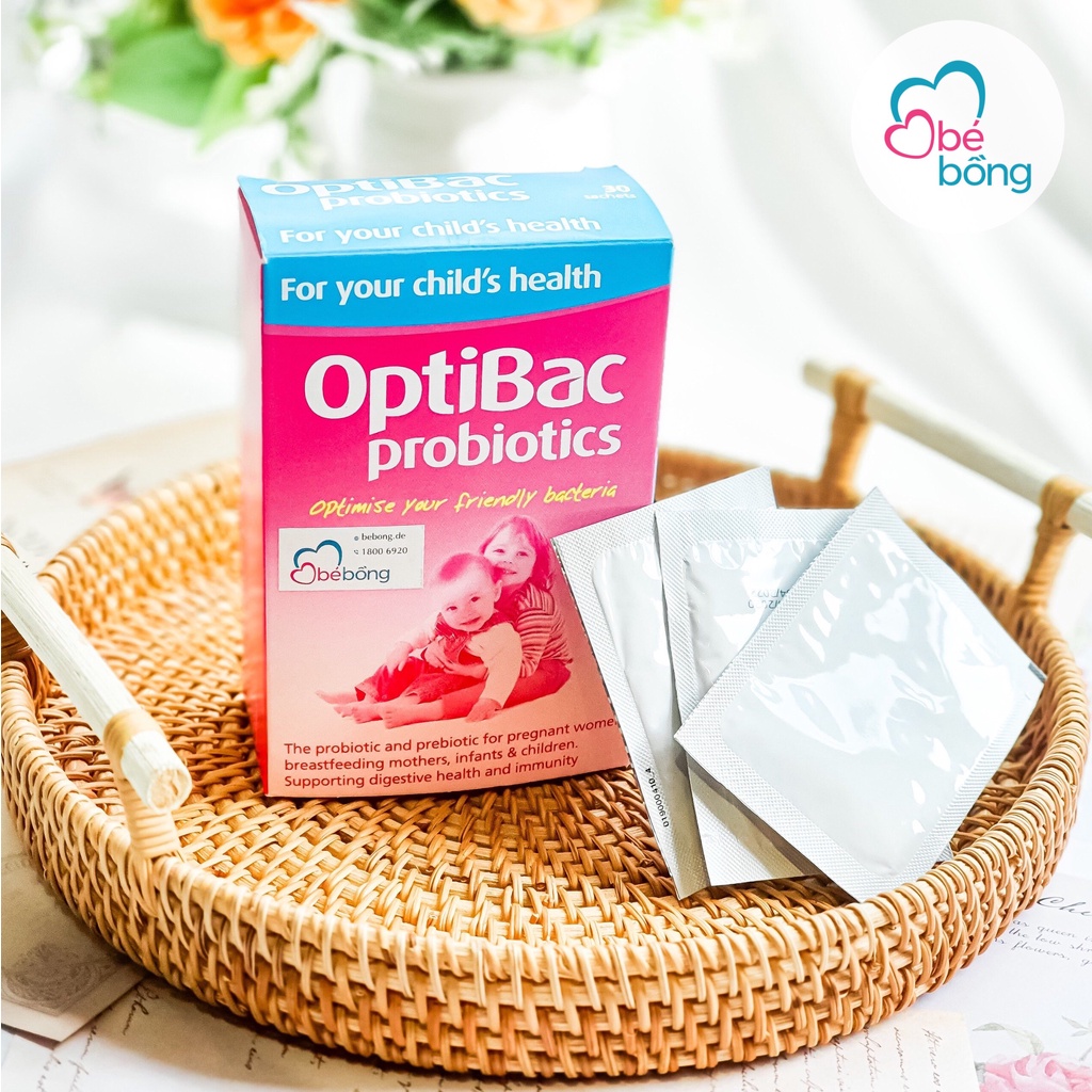 Men Optibac Probiotics hồng dạng bột 30 gói