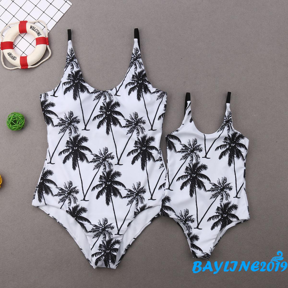 Bộ Đồ Bơi In Hình Cây Dừa Dễ Thương Cho Mẹ Và Bé | BigBuy360 - bigbuy360.vn