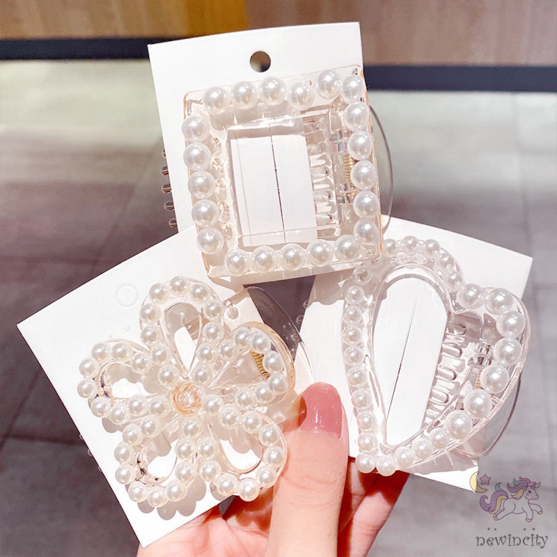 Kẹp Tóc Đính Ngọc Trai Phong Cách Hàn Quốc Cho Nữ