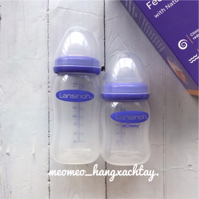 Bình sữa Lansinoh Momma 160ml 240ml tách set