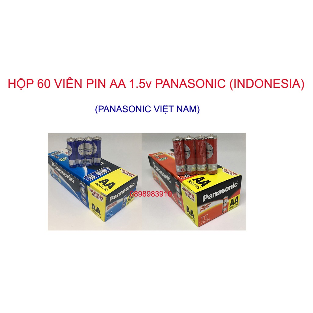 Hộp 60 viên pin AA Panasonic tiểu chính hãng