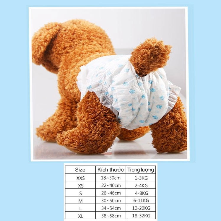 Tã Bỉm Cho Chó Mèo Đủ Size Pet Soft (Túi 12 miếng)