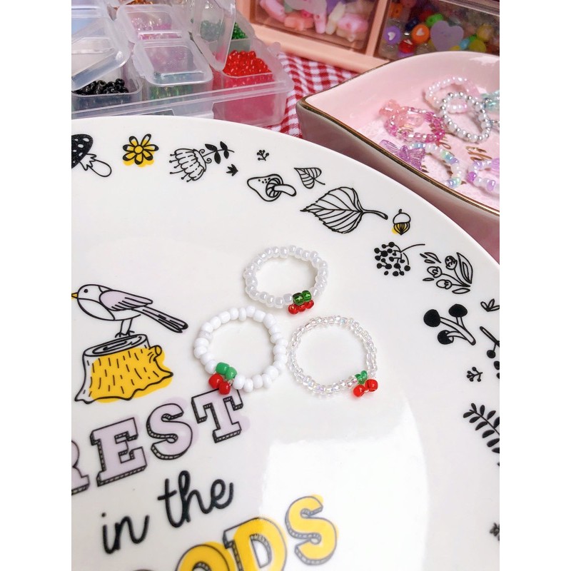 Nhẫn hạt hình Chery - Cherry Beaded Ring