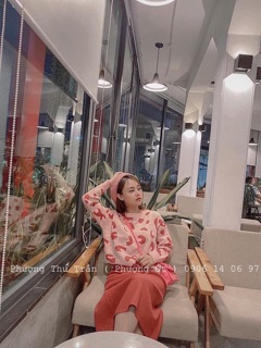 Set bộ len báo + chân váy len