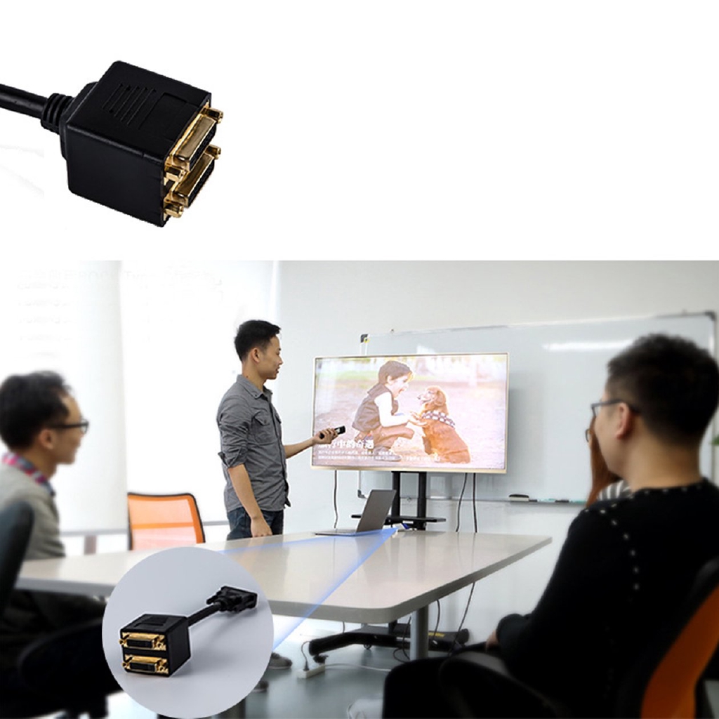 Cáp chia chuyển đổi video từ đầu cắm DVI-D sang 2 cổng cắm DVI-I