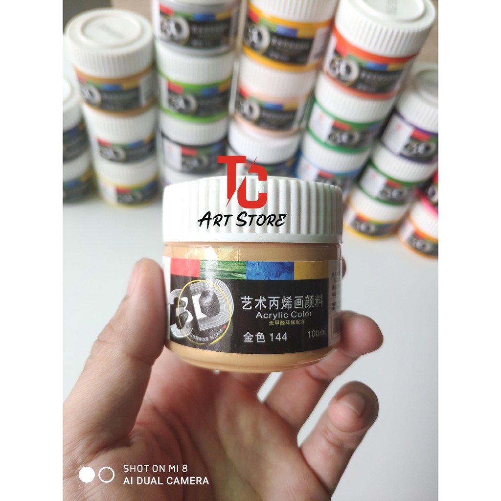 Màu Acrylic 3D hũ 100ml bảng 1