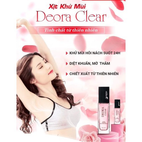 XỊT LOẠI BỎ HÔI NÁCH DEORA CLEAR QUYÊN LARA - 50ml