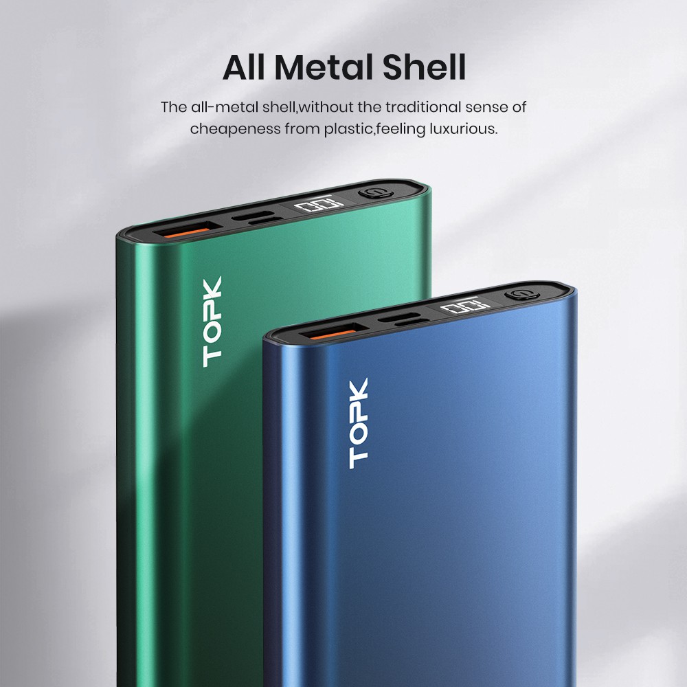 Pin Dự Phòng TOPK I1006P 18W QC3.0 10000mAh Sạc Nhanh Hiển Thị Điện Tử #5