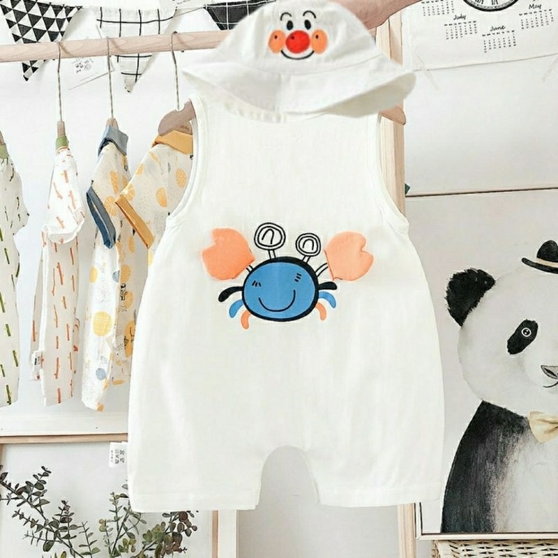 Jumpsuit sát nách chất Cotton cho bé