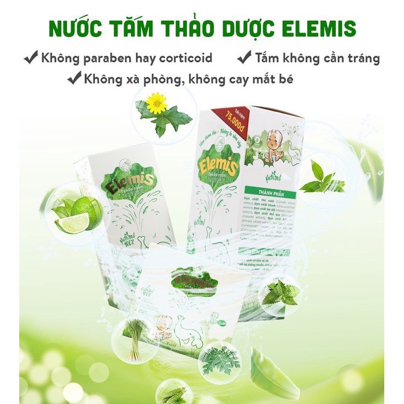 Nước tắm gội thảo dược Elemis 200ml cho bé