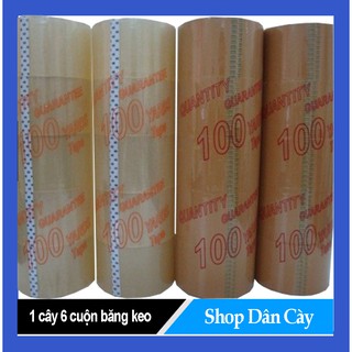 1 Cây 6 Cuộn Băng Keo 100 Yard Trắng