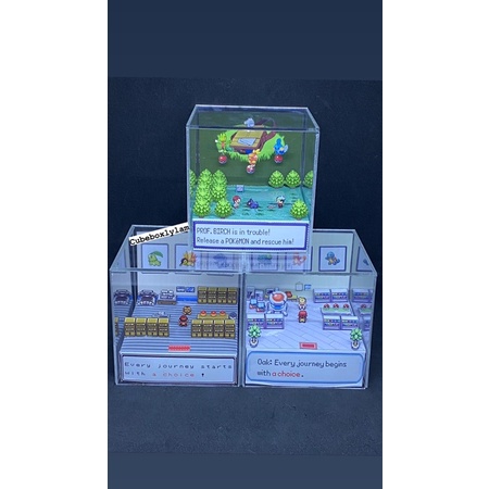 Combo 3 hộp cubebox mô hình pokemon
