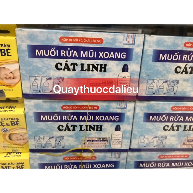 ✅MUỐI RỬA MŨI XOANG CÁT LINH (30 gói + bình)